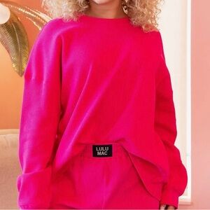 Lulu Mac Hot Pink waffle long sleeve top